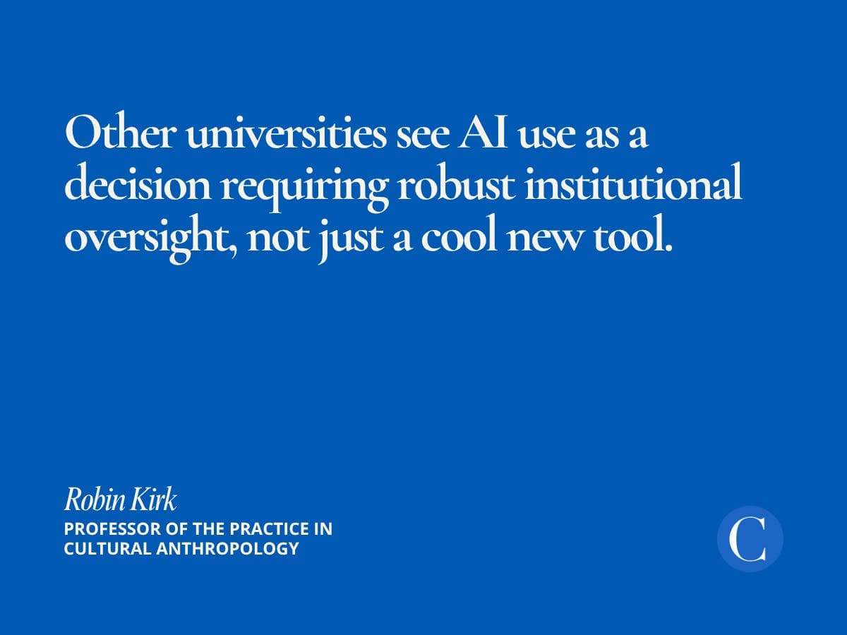 Faculty oversight is a necessity for AI at Duke