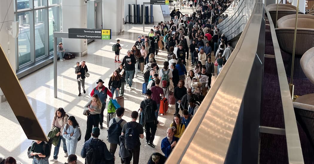 At NYC Airports, Long TSA Lines and Frustrated Travelers